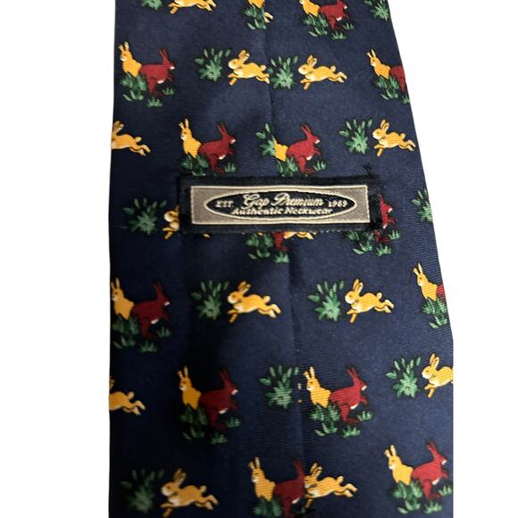 Vintage Gap Navy Bunny Bunnies Spring Easter Men's ties Neckties - Picture 4 of 7